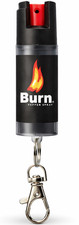 Burn Pepper Spray 0.5oz Police Strength OC Keychain Pocket Self Defense Black