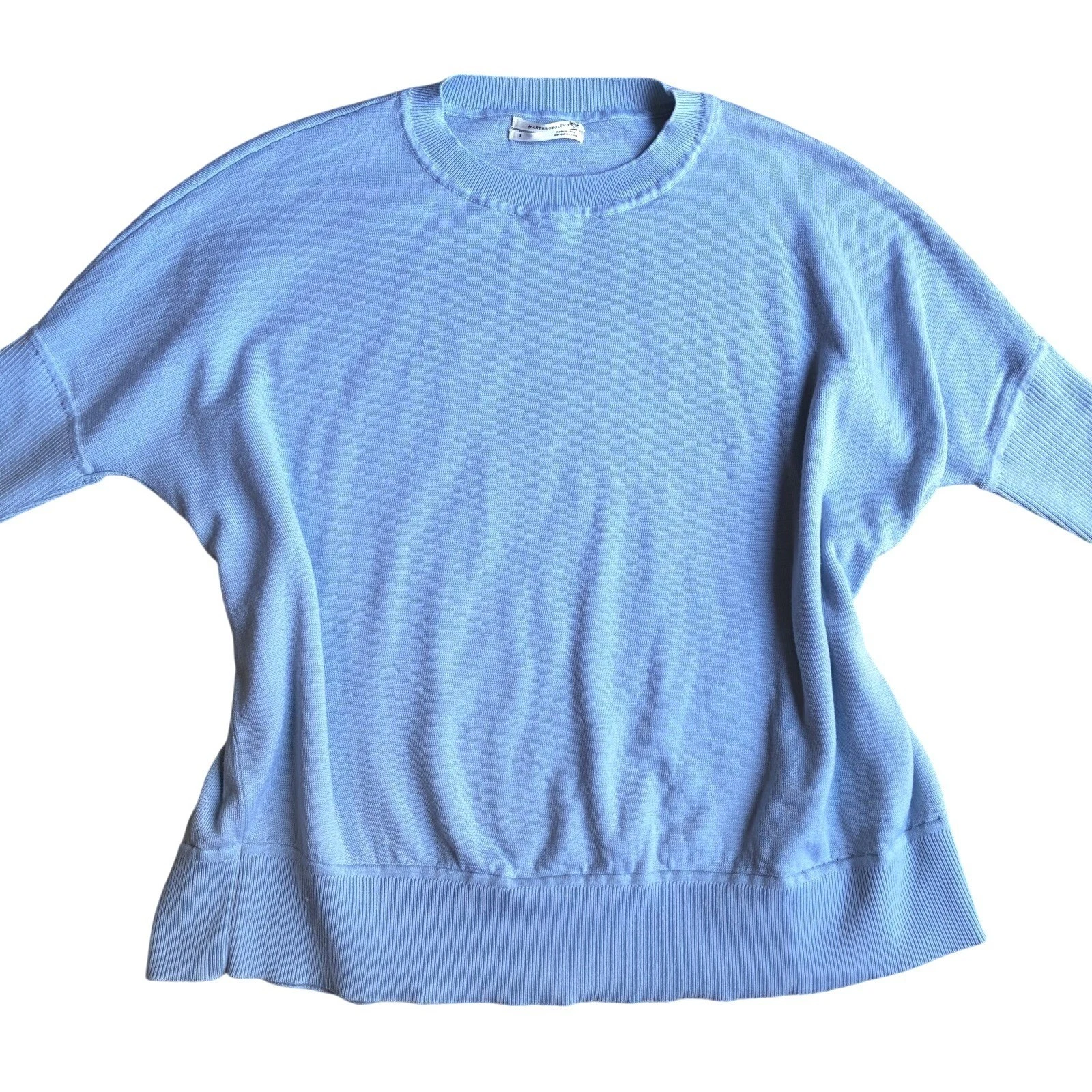 Anthropologie Merino Wool Short Sleeve Top Moisture Wicking Minimalist Small