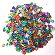 Sequins Mixed Metallic Sunburst/Starburst/Wheels Paillette 6mm [#1] ~750 pieces