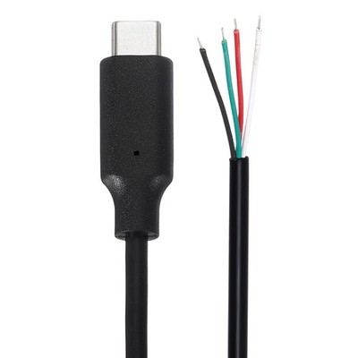 0,3m Typ-C-Kabel mit Blankdraht, 24AWG 12V 2A 4-polig für [Marke]