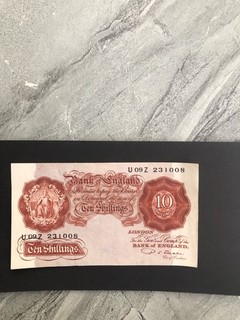 BANK OF ENGLAND TEN SHILLINGS U09Z BEALE 1950 GOOD CONDITION