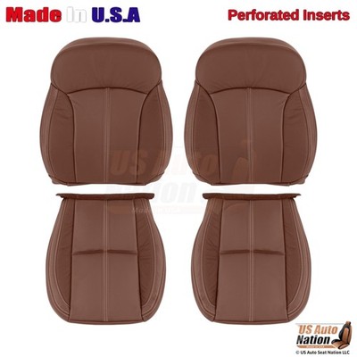 2017-2018 For Subaru Forester Touring Leatherette Front Seat Covers Saddle Brown