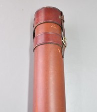All Leather  Fly Rod Tube  -  3" Dia x  69" Long