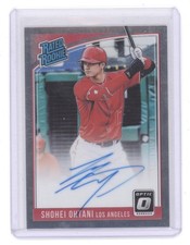 SHOHEI OHTANI 2018 PANINI DONRUSS OPTIC RATED ROOKIE ON CARD AUTO RC Q1887