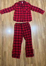Wondershop Women's Red and Black Buffalo Check Flannel Pajama Set