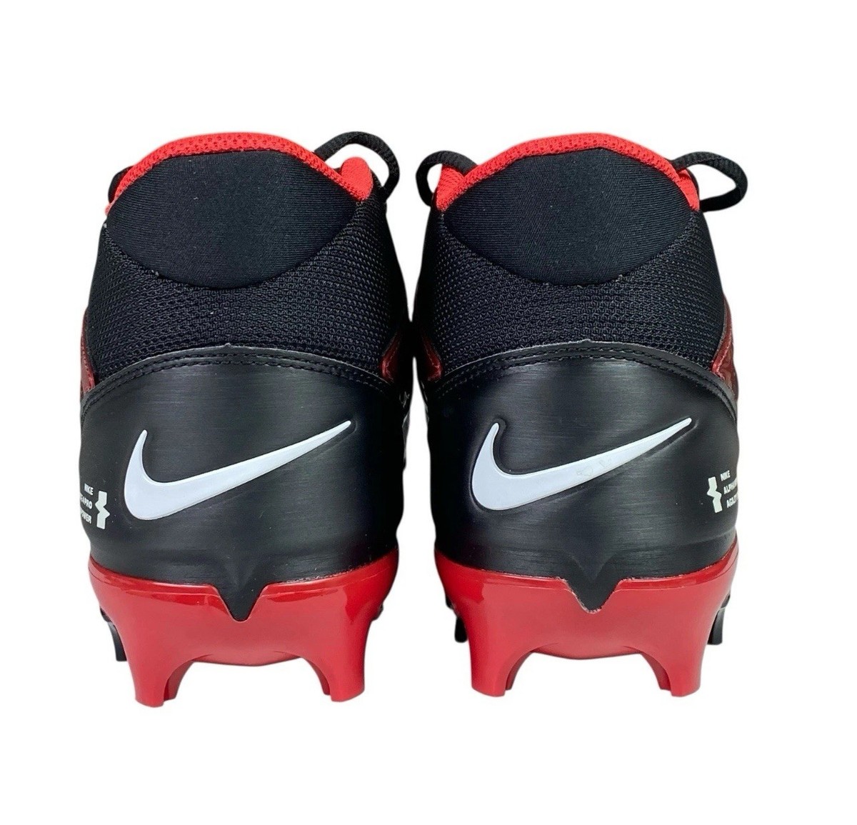 Mens Size 12 Alpha Menace Pro 4 Football Cleats Black/Red 