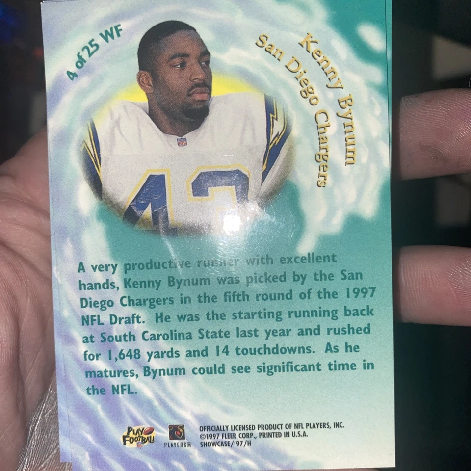 1997 Flair Showcase Football Row 1 e 2 conjuntos completos 1-120 (240) cartões em fichário - Imagem 3 de 4