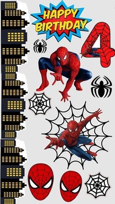 Essbar Spider Man Tortenaufleger Spider Man Tortendeko Fondantpapier Personalisi