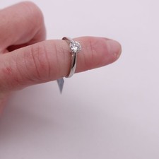 NEW 925 Moissanite LDS Engagement Solitaire Ring .5CT VVSD Size 6 Luxury Travel