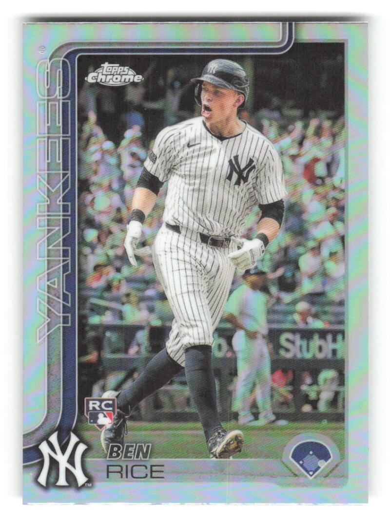 2025 Topps Chrome Refractor #139 Ben Rice RC Rookie Yankees