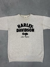 Vintage Harley Davidson Cafe Sweatshirt Mens S Gray USA 1990s