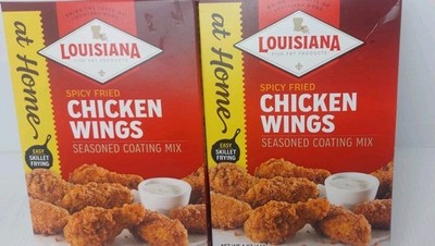 Louisiana Fish Fry Products Spicy Chicken Wings Seasoned Coating Mix 2 Pack