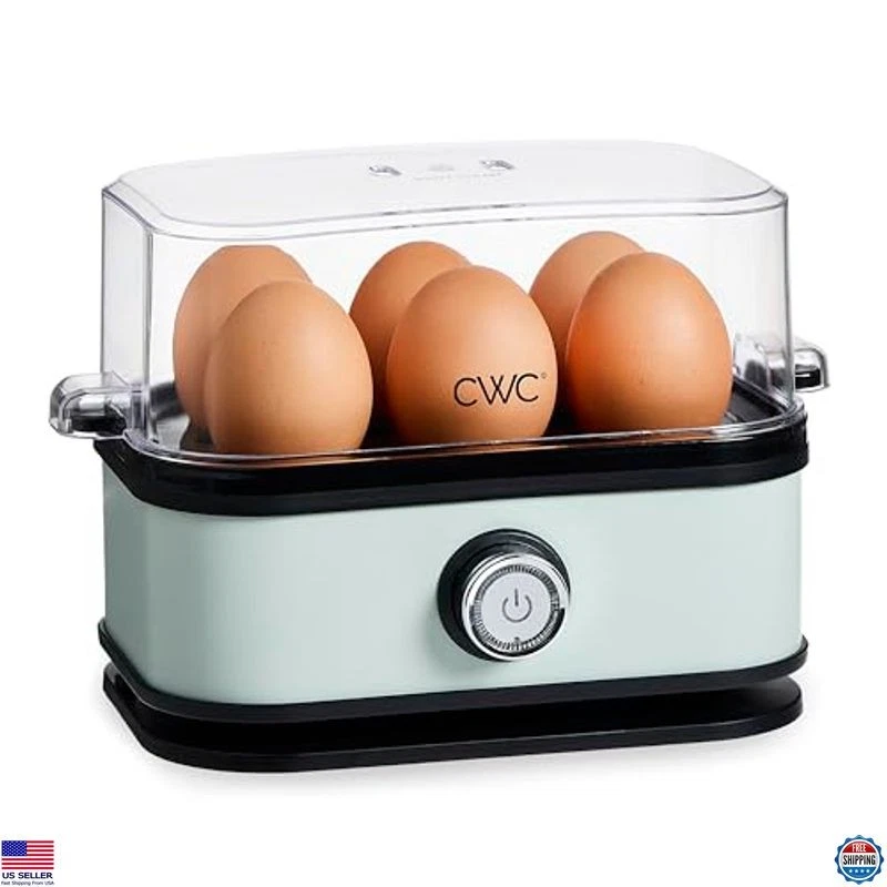 6-Egg Capacity Egg Cooker for Soft, Medium, Hard-Boiled Eggs, Auto Shut-Off
