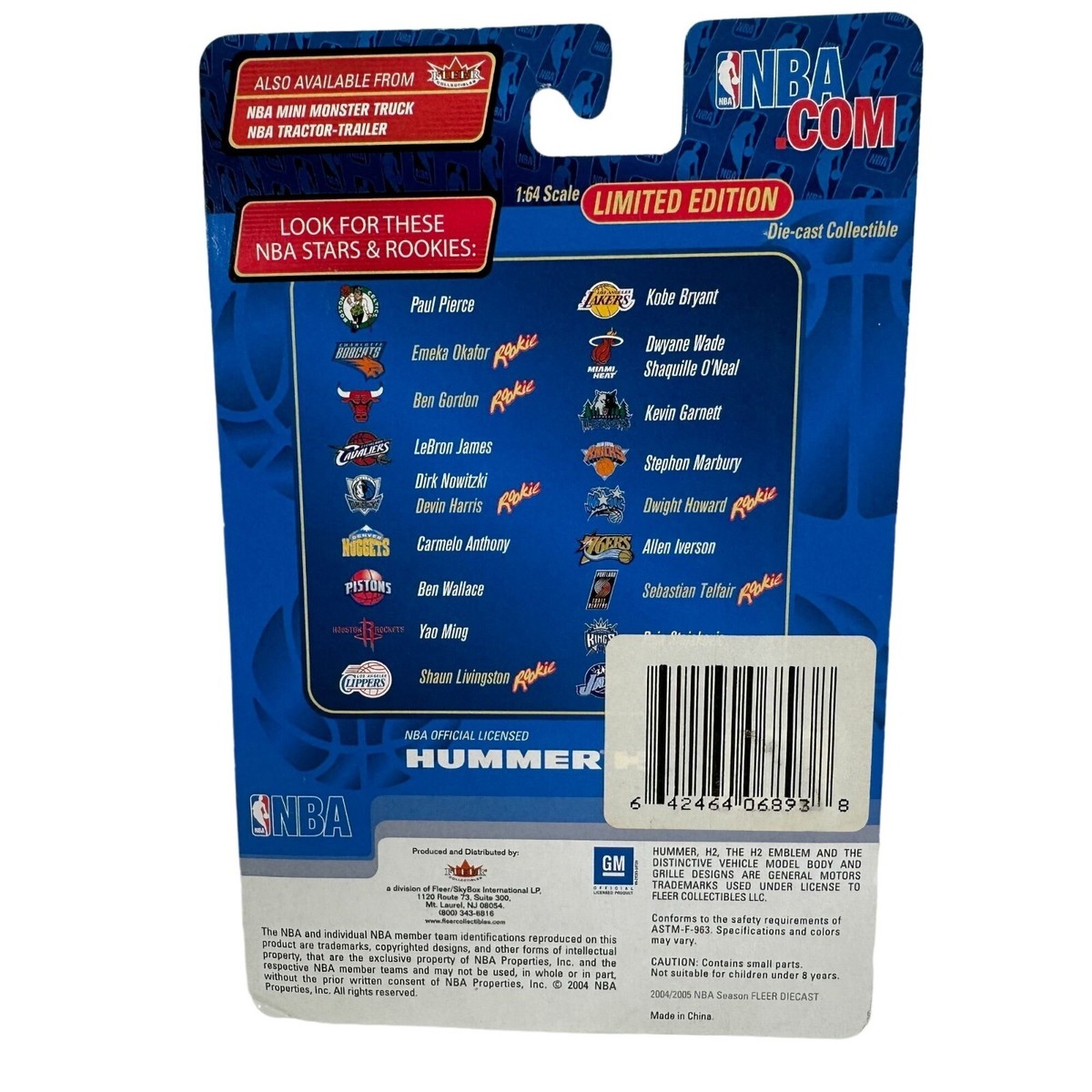CARMELO ANTHONY Fleer Ultra NBA Series Hummer H2 1 64 Scale