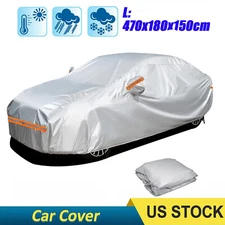 Sedan Full Car Cover UV Resistant All Weather Protection Waterproof 185x71x59"
