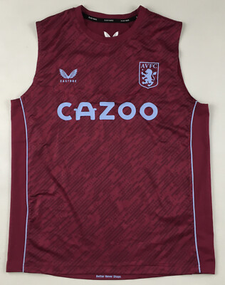 Aston Villa Castore Cazoo training vest shirt jersey claret BOYS
