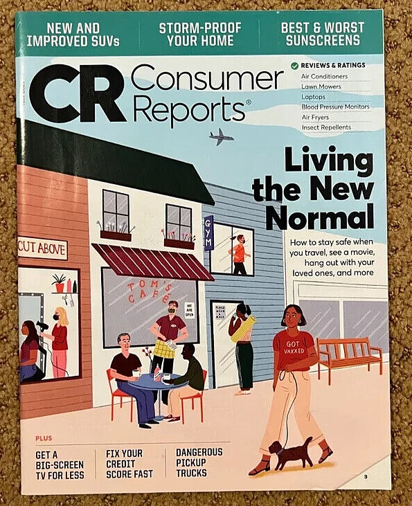 Consumer Reports July 2021 Living the New Normal - Improved SUV's-A/C-Mowers-TV