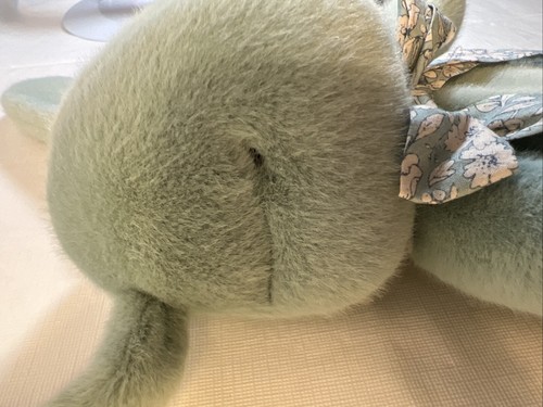 Maileg Bunny Plush Small Mint Super Soft 10” Floral Bow Tie Danish Design w/ Tag - Picture 17 of 24