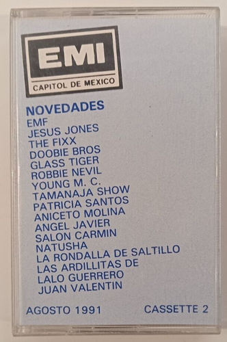 EMI AGOSTO 1991 VOL .2, FEAT. JESUS JONES / THE FIXX, MEXICAN TAPE ALBUM, PROMO - Picture 1 of 4