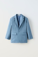 ZARA OVERSIZED BLAZER PANTS Kids Size 9 Blue NWT 2pc Set