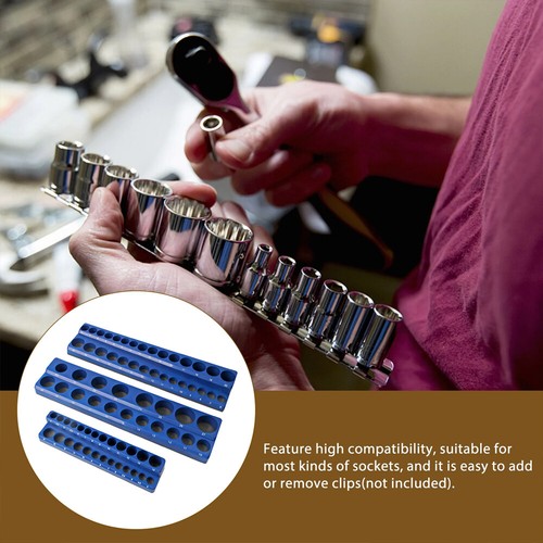 Magnetic Socket Organizer Sets - Imperial & Metric Mechanic's Socket Rail - Picture 4 of 68