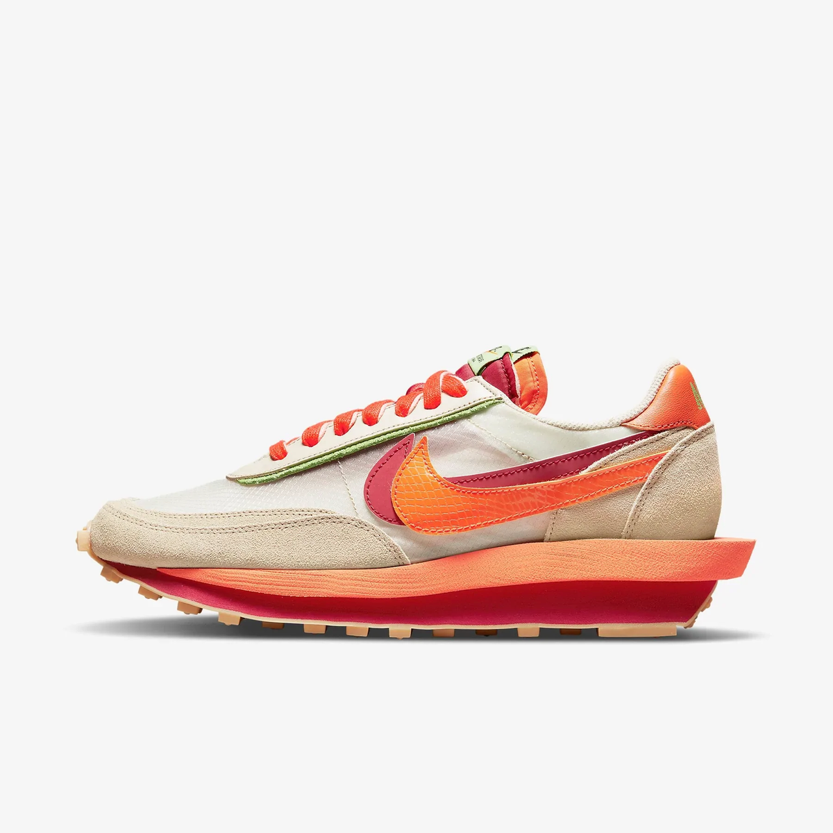 Nike LDWaffle X Clot X Sacai Net Orange Blaze 2021 Size 10 DH1347 