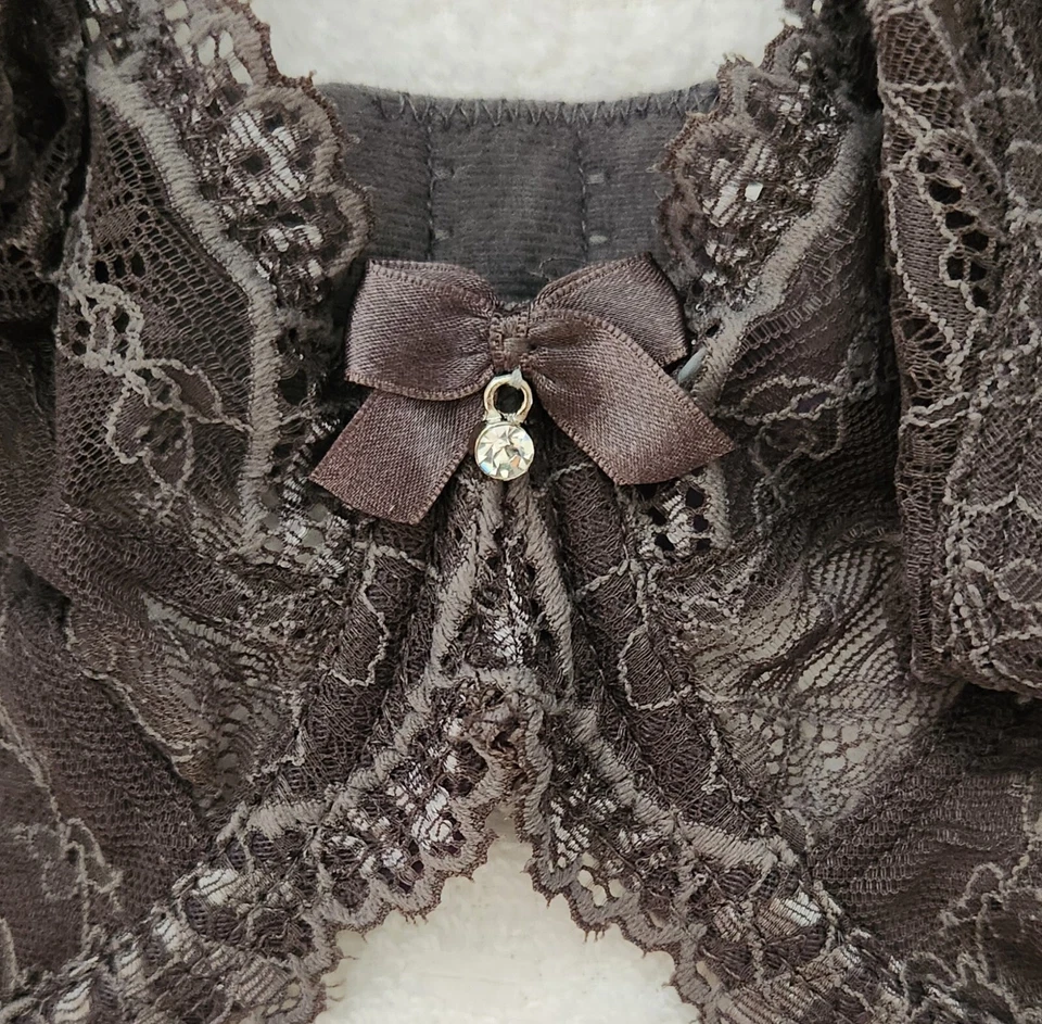 Sujetador Alegro EE. UU. Talla 36G Gris Carbón Encaje Transparente Sumergir Con Aros 9005A Nuevo con Etiquetas Foto 3 de 4