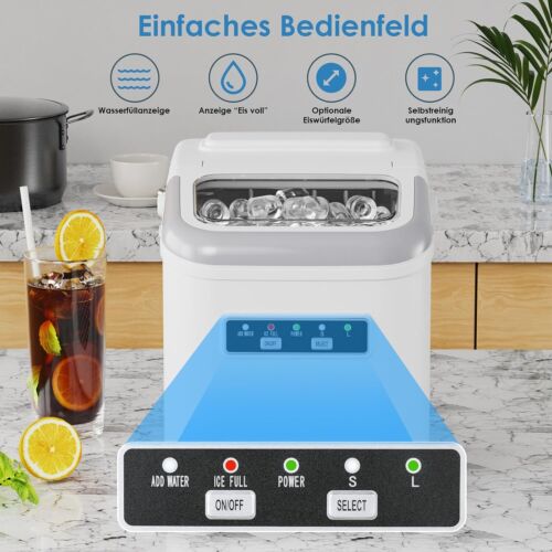 Eiswürfelmaschine Eiswürfelbereiter Icemaker Ice Maker Machine 2 Eiswürfel-Größe - Afbeelding 11 van 19