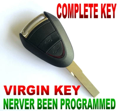TRULY NEW VIRGIN KEY FOR 911 997 BOXSTER CAYMAN REMOTE CHIP KEYLESS ENTRY FOB 2B - Image 1 of 2