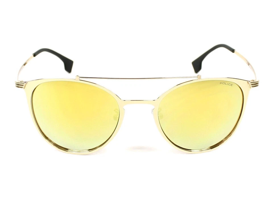 Gafas de sol unisex Police Rival9 SPL156V 300G doradas redondas doradas espejo 51-20-145 mm Foto 2 de 3