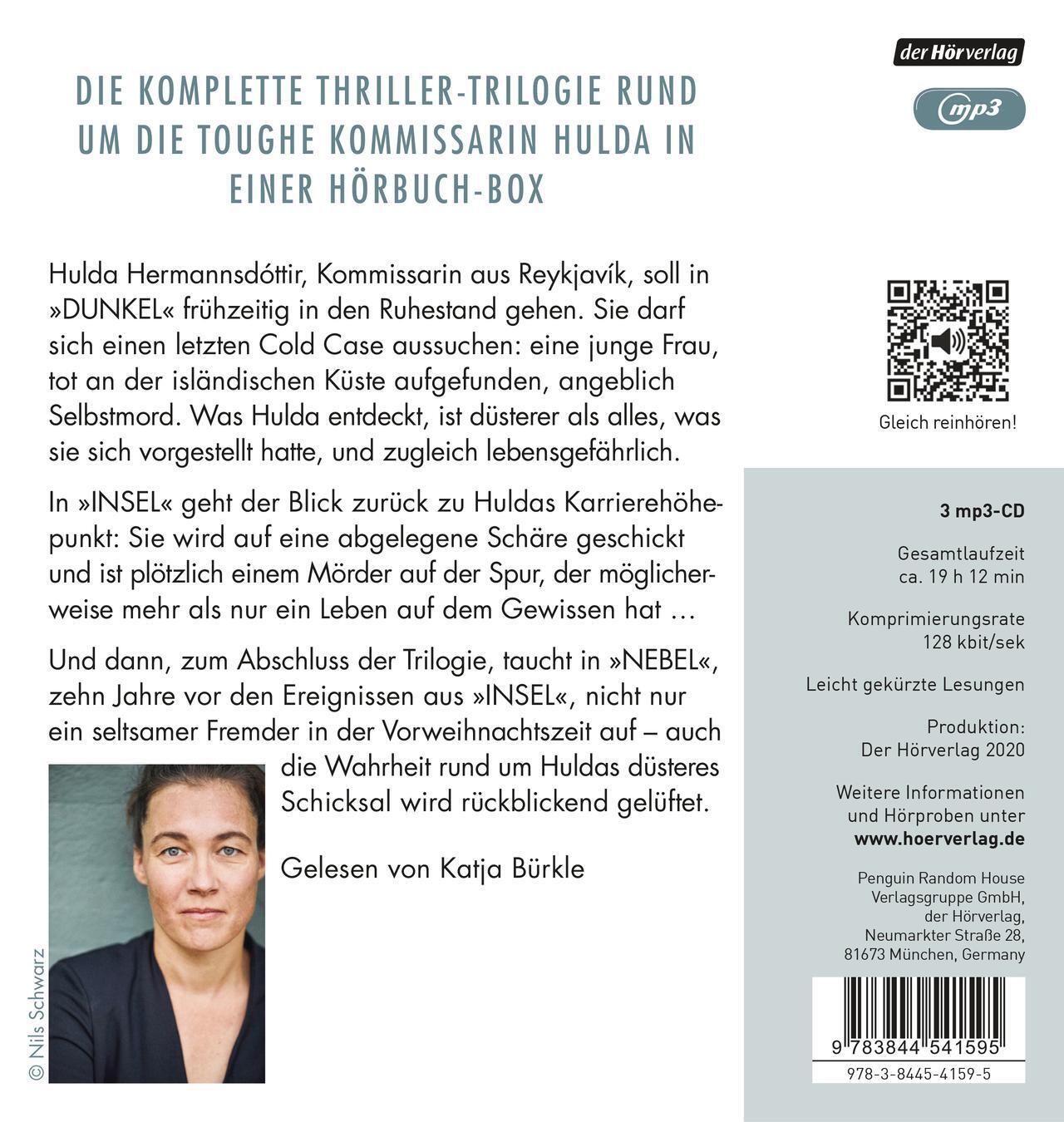 Thumbnail - Die Hulda-trilogie. Dunkel - Insel - Nebel Ragnar Jónasson - Hörbuch