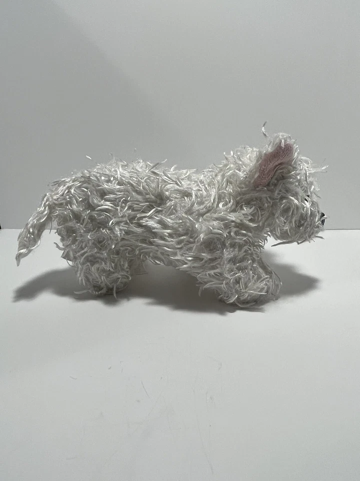 Webkinz 9 inch white terrier with polka dot bow pre-owned no code - Image 4 of 4