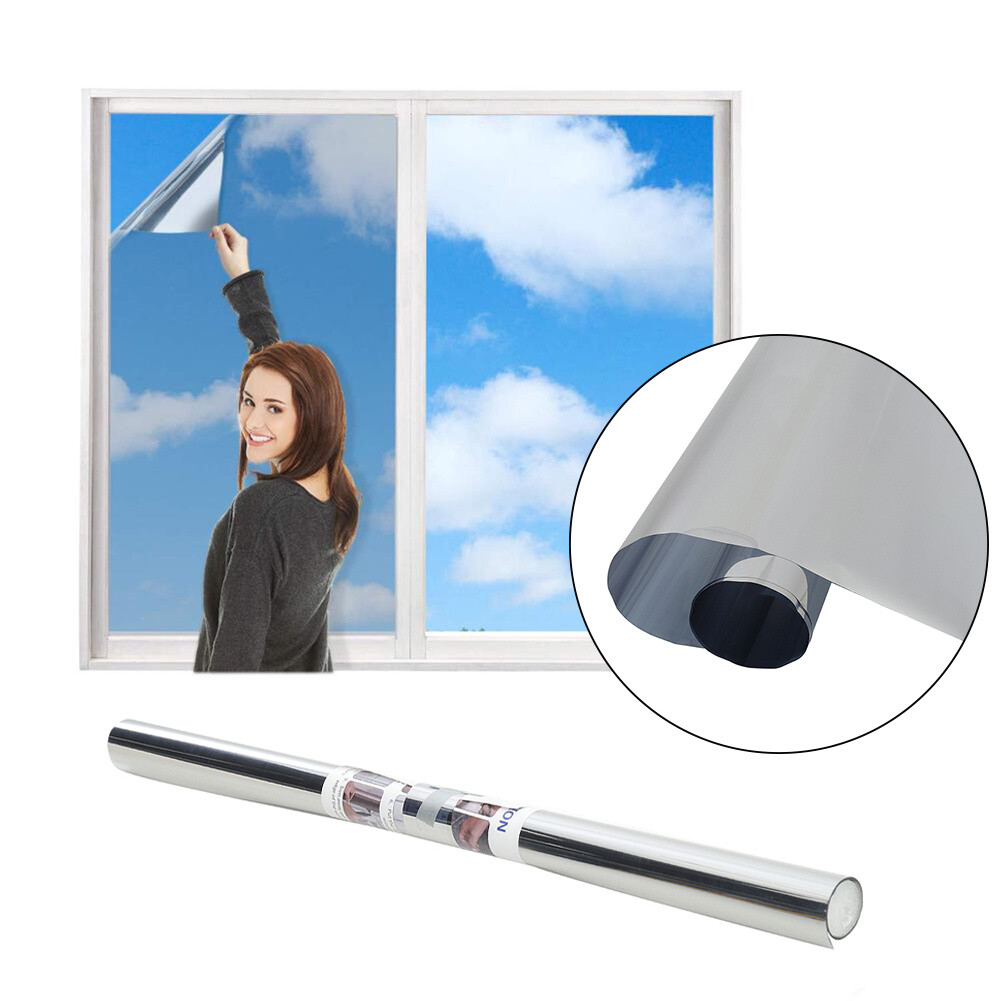 Film Teinté One Way Mirror Chrome Argent 6m X 50cm Pour Voiture Van - Autocollant Miroir Sans Tain Protection UV