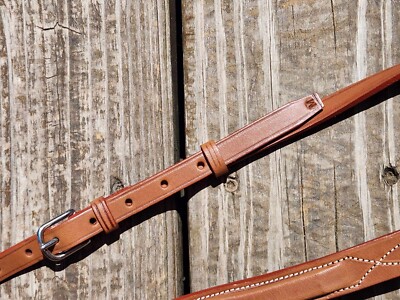 Dressage Saddle Boucle D'attache En Cuir Devoucoux - Marron Foncé - Neuf Avec étiquettes Boucle Bout Languette Cuir équitation Neuf