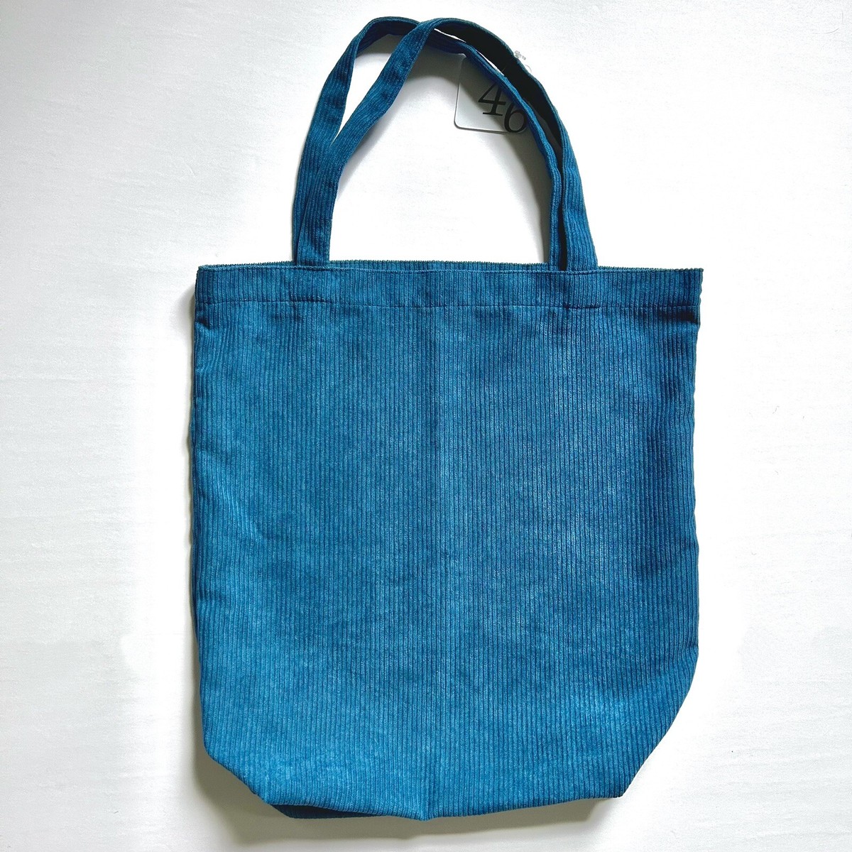 NEW! Space 46 CORDUROY TOTE BAG in “Teal” — Soft Lightweight