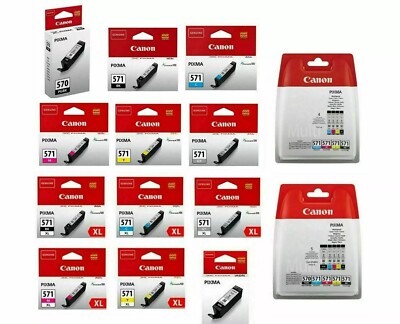 Canon PGI-570/ XL CLI-571/ XL Original Tintenpatronen für Pixma MG7750 MG5753 Set