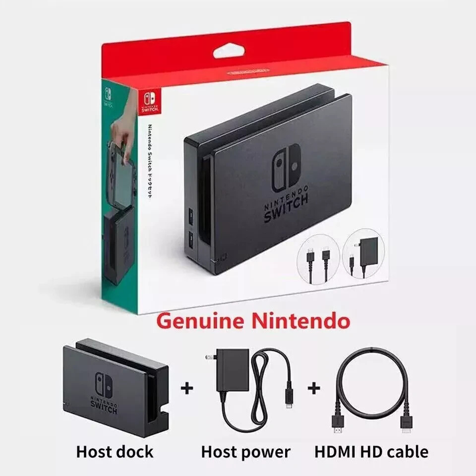 Original Nintendo Switch TV Dock Station, Power Adapter, HDMI