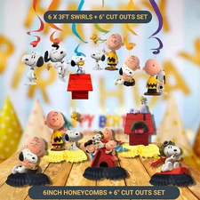 Snoopy Dog PARTY SUPPLIES BIRTHDAY DECORATION BALLOON TABLEWARE CUP PLATE