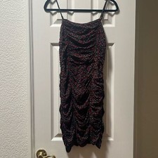 REFORMATION Floral Rose Print Ruched Mini Dress Size 6