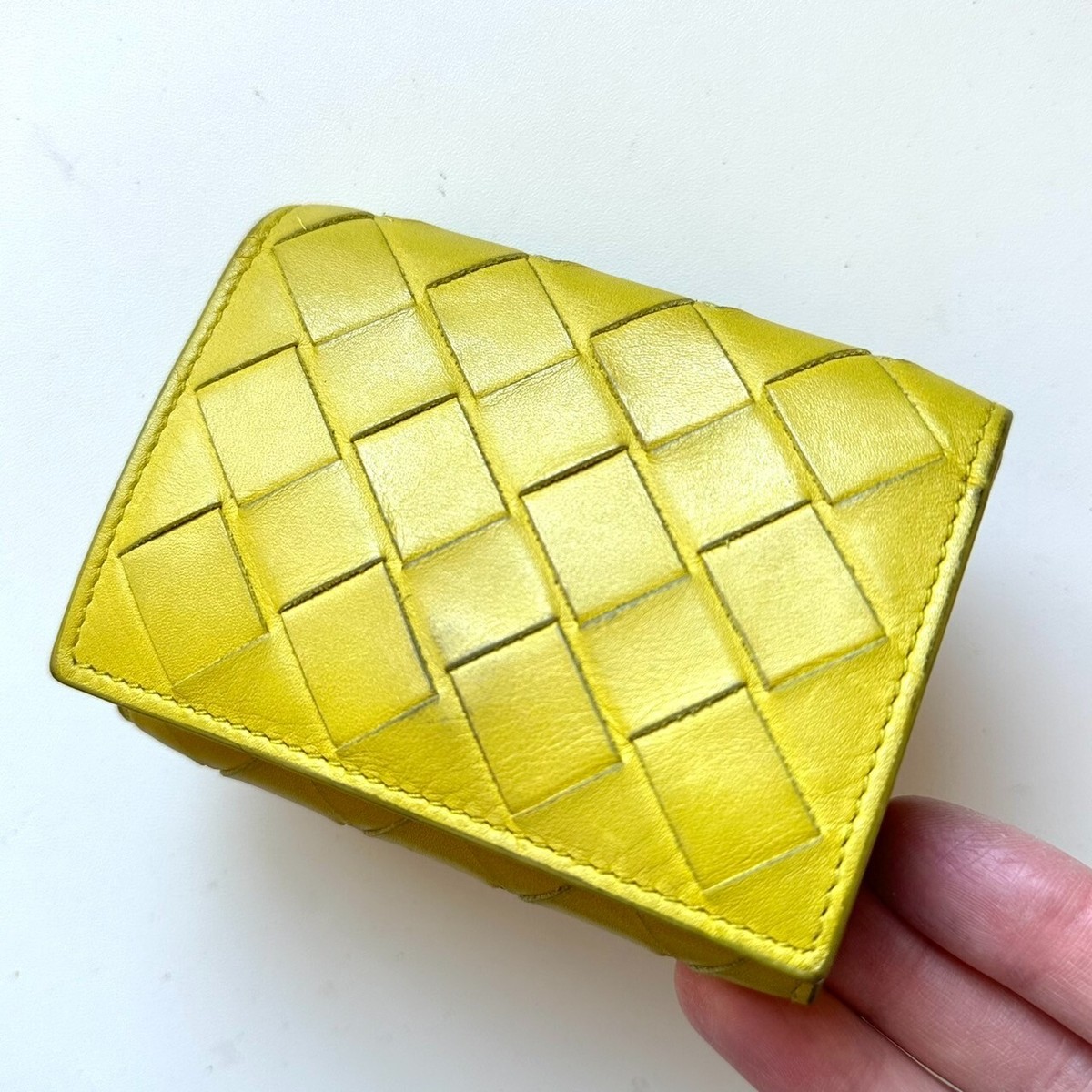 Bottega Veneta イエロー 三つ折り財布 ボッテガ・ヴェネタ(Bottega