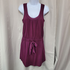 Ann Taylor LOFT Sleeveless Mini Dress Women's Size XS Maroon Knit Pockets