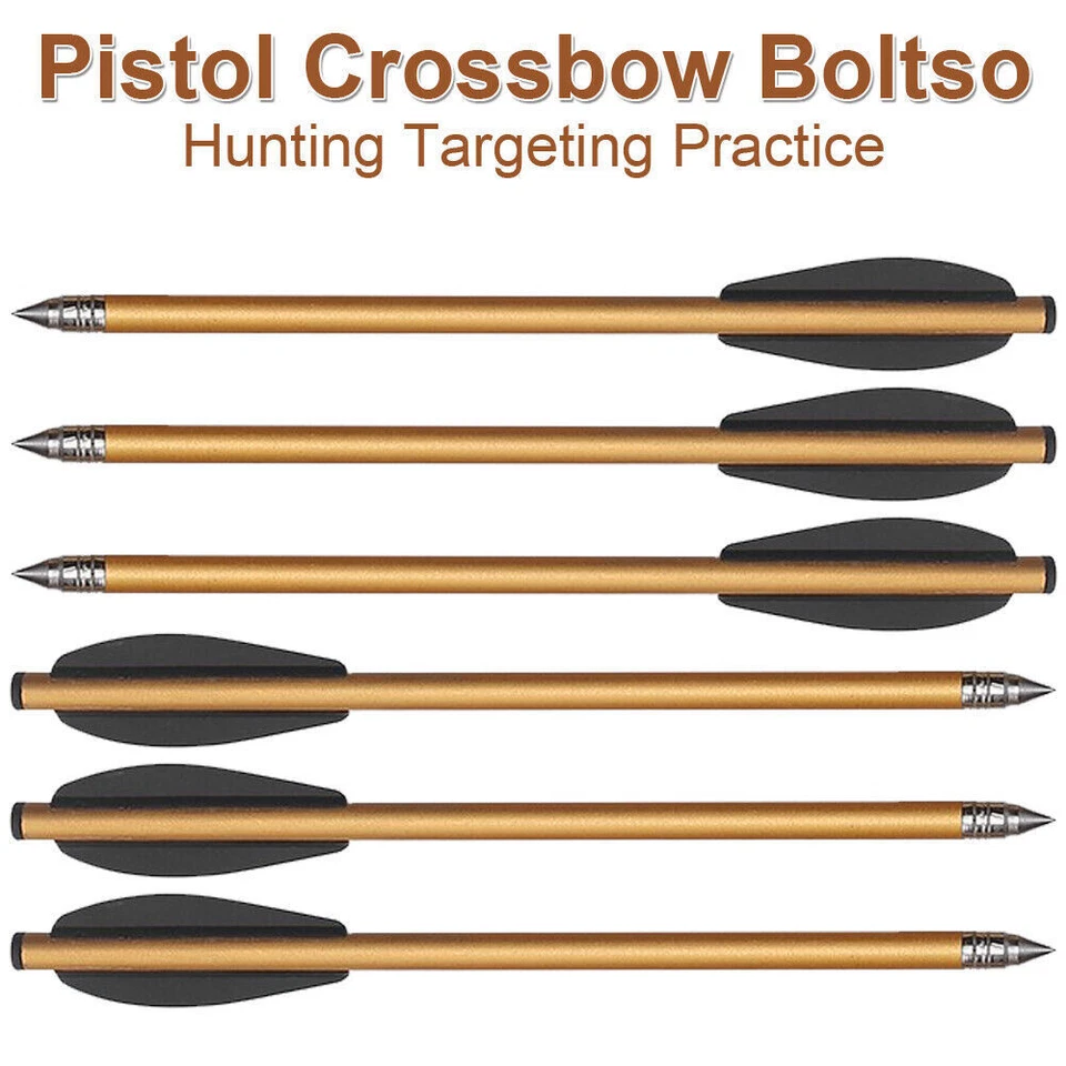 Pistol Crossbow Bolts 6.5" Aluminium Shaft Arrows Broadhead Hunting Mini Archery - Image 4 of 4