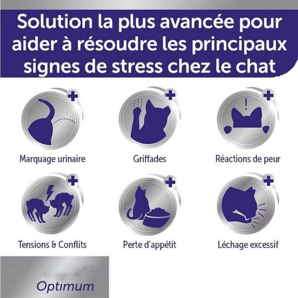 3Pack/Box Feliway Optimum Cat Enhanced Calming Pheromone 3×30 Days Refill 48ml - Image 3 of 4