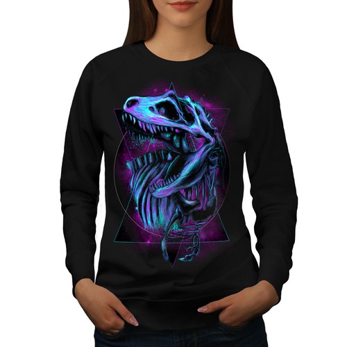 Nueva sudadera para mujer Dinosaurio Trex Raptor | wellcoda | eBay