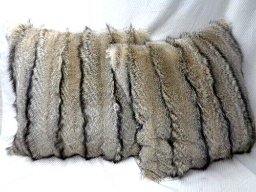 PELZ KISSEN, FUCHS KISSEN STEPPENFUCHSFELL NACHHALTIGKEIT 60x60 NEU (UPCYCLING) - Bild 2 von 9
