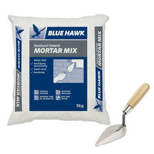 Blue Hawk Sand And Cement Mortar Mix Brick Laying & Pointing Rendering Bag 5kg