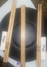 Vacuum practice pad & 2 pair STAGG 7A & 5B DrumSticks VTG Student Drummer lot EX
