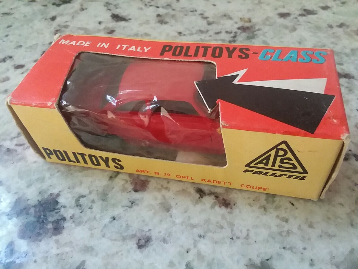 Politoys OPEL KADETT Coupe No.79 (Fiber) GLASS, Red, Original Box