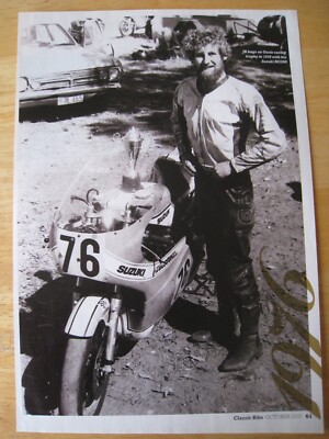 JB BAGS AN OZZIE RACING TROPHY 1976 SUZUKI RG500 BIKE 2007 WERBUNG A4 AKTE 35