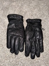 Harley Davidson Womens Leather Black Gloves Medium Gore-Tex Soft Excellent Cond